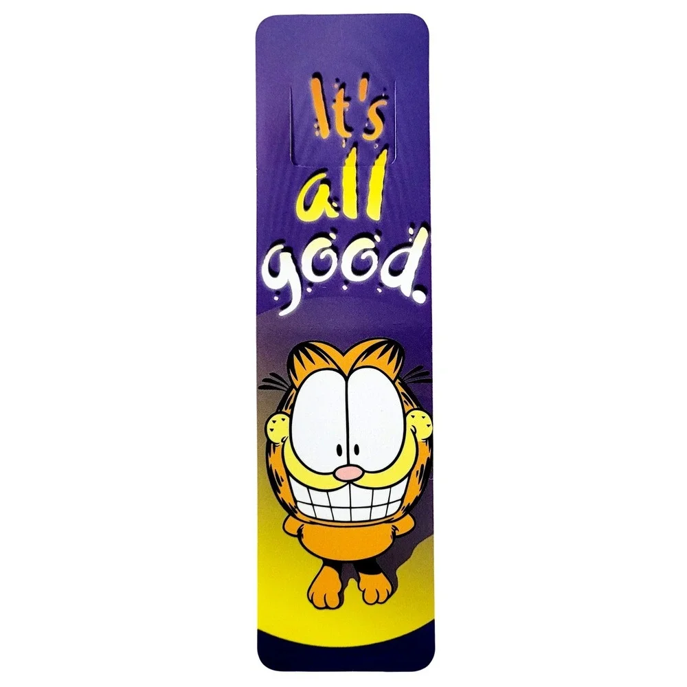 Vintage 90s Garfield Tab Bookmark All Good Jim Davis comic PAWS USA 1998 Antioch